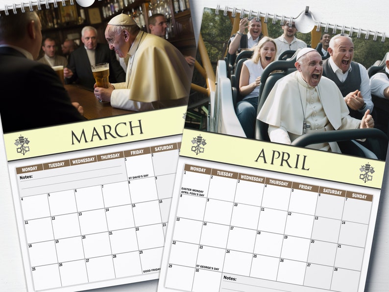 Pope Francis 2024 Calendar the Pope Funny Christmas Secret Santa Gift