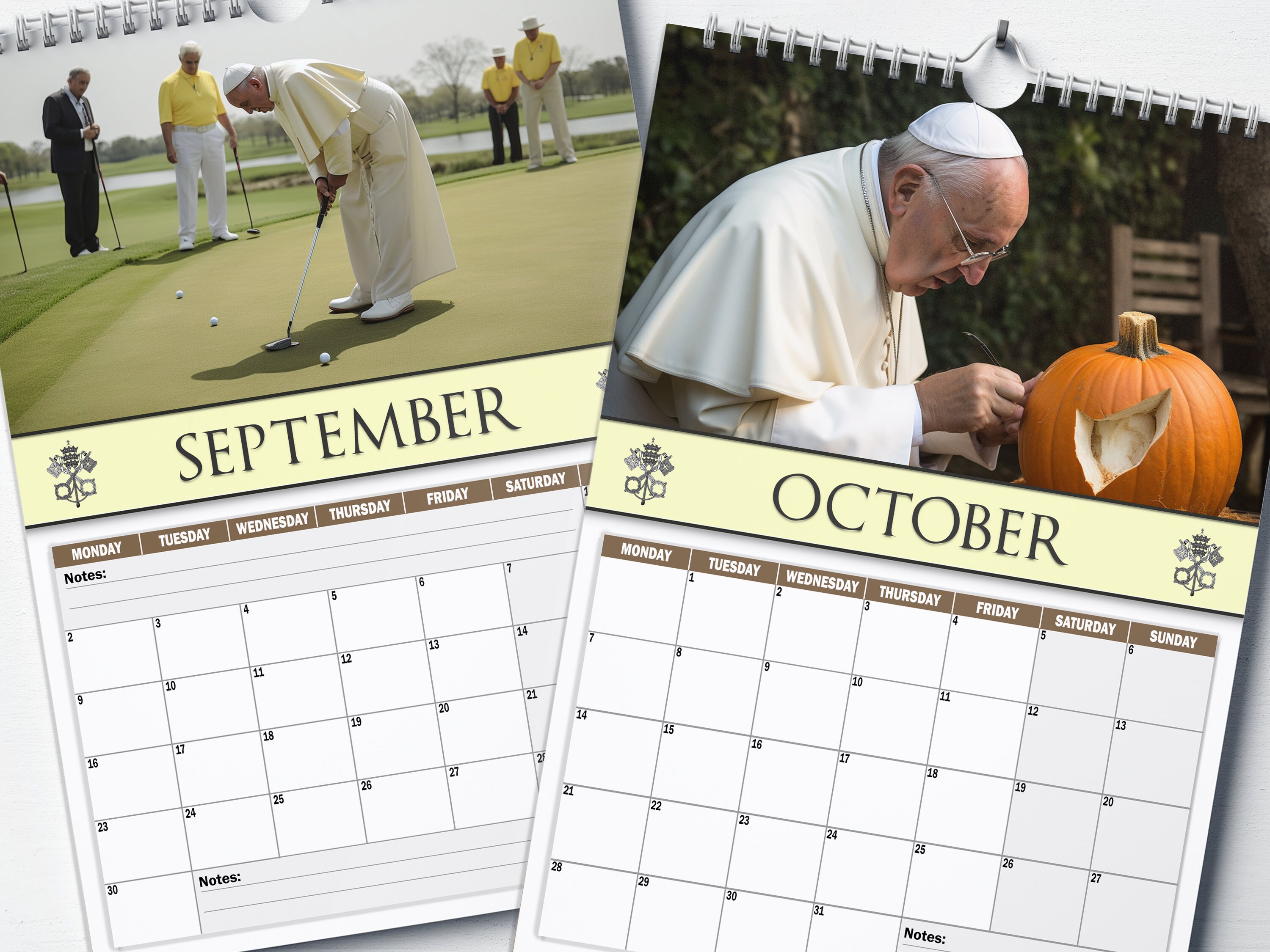 Pope Francis 2024 Calendar the Pope Funny Christmas Secret Santa Gift