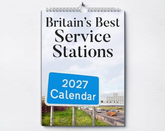 Service Stations 2027 Calendar | Funny Christmas Secret Santa Gift | Weird Boring Novelty Calendar Stocking Filler | Funny Birthday Present
