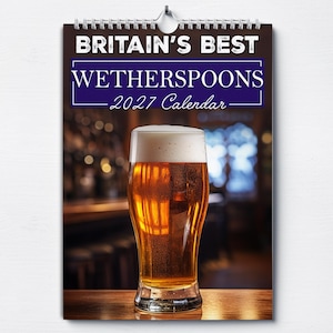 Wetherspoons 2027 Calendar | Funny Christmas Secret Santa Gift | Britain's Best Wetherspoons Novelty Calendar | Rude Joke Birthday Present