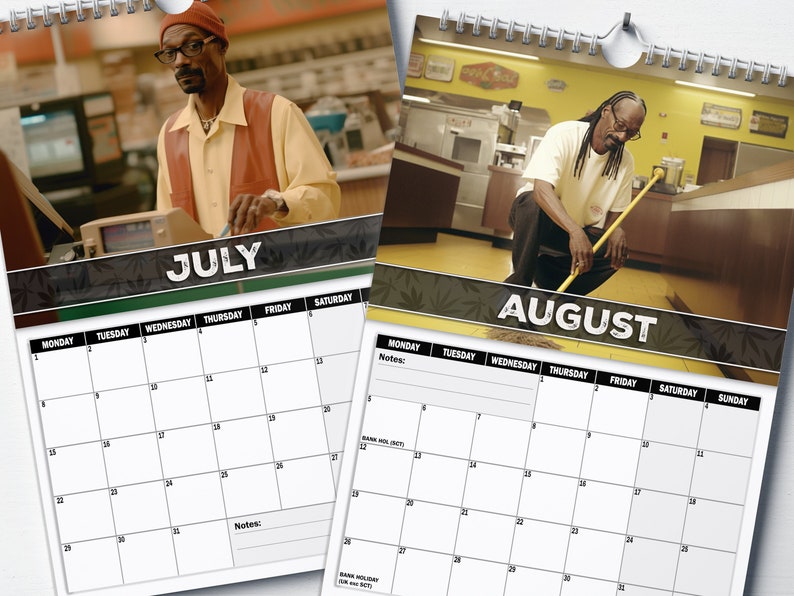 Snoop Dogg 2024 Calendar Funny Christmas Secret Santa Gift Stocking