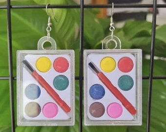 Paint Earrings, Novelty Earrings, Fun Earrings, Dangle Earrings, Silly Earring