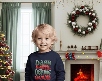 Dear Santa Define Good,Toddler Sweatshirt,Kids Clothing,Christmas Toddler,Holiday Kids Pullover,Funny Christmas Shirt,Christmas Crewneck