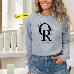Waterless Beauty,Crewneck,Olive Tree People,Oliveda Apparel,Skincare Merch,Olive Rose,Cozy Sweatshirts,Valentines Gift,Team Apparel,OTP