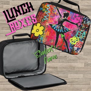 Tänzer Themed Personalisierte Lunch Box, Schulanfang, Lunch Bag, anpassbare, einzigartig für jedes Kind, lustige Themen, alle Farben, Schiffe schnell