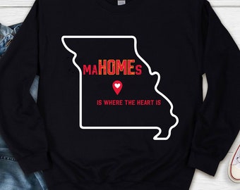 Chiefs Football Crewneck, Mahomes, Limited Edition, Game Day Sweatshirt