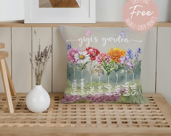 Mothers Day,Personalized Gifts for Family,Grandma Garden Pillow Covers,Custom Throw Pillow Gift for Grandma, Home Decoration,Gifts for Mom