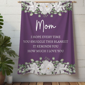 Premium Sherpa Fleece, personalisierte Decke für Mama, Muttertagsdecke, Geschenk zum Muttertag, Geschenk für Mama, personalisiertes Mom-Deckeandenken