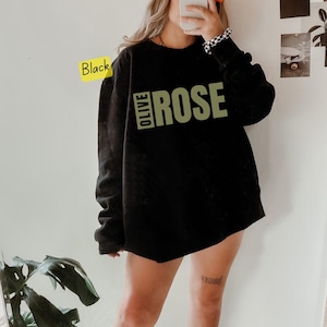Waterless Beauty,Crewneck,Olive Tree People Merch,Oliveda Apparel,Olive Rose,Personalized,Cozy Sweatshirts,Incentive Gift,Team Apparel