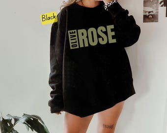 Waterless Beauty,Crewneck,Olive Tree People Merch,Oliveda Apparel,Olive Rose,Personalized,Cozy Sweatshirts,Incentive Gift,Team Apparel