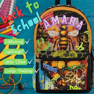 Lot scolaire personnalisé sur le thème BEE Rad,Rentrée scolaire,Imperméable,Personnalisable,Unique pour chaque enfant,Thèmes amusants,Expédié rapide, Animaux, Bugs