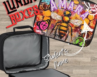 BEE Rad Lunch Bag Personalized Bundle,Back To School,Waterproof,Customizable,Unique For Every Child,Fun Themes,Ships Fast, Animals, Bugs