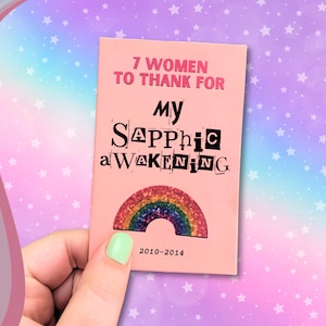 women to thank for my sapphic awakening: a digital zine | minizine | LGBTQ | sapphic | lesbian | queer