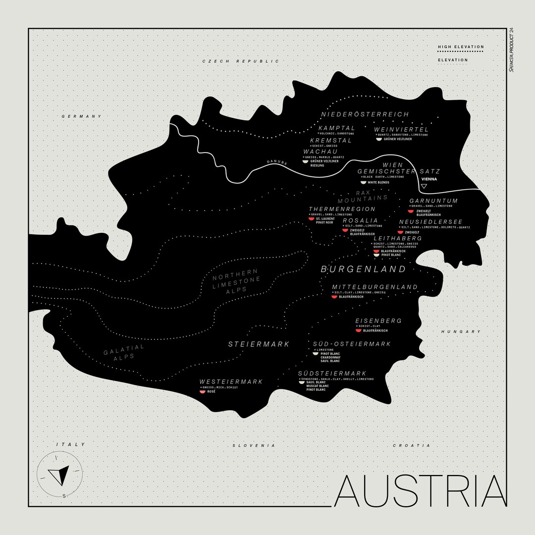 Austrian Wine Map Etsy - Il 1080xN.6293323794 Phzq 