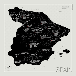 Spain Wine Map