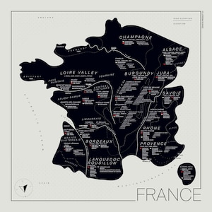 Frankreich Wein Karte