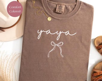 Comfort Colors® Yaya Shirt, Yaya TShirt, Cute Yaya Tee, Gift For Yaya from Grandkids, Grandma Tee, Grandmother Shirt, Grandma Mimi Gigi Nana