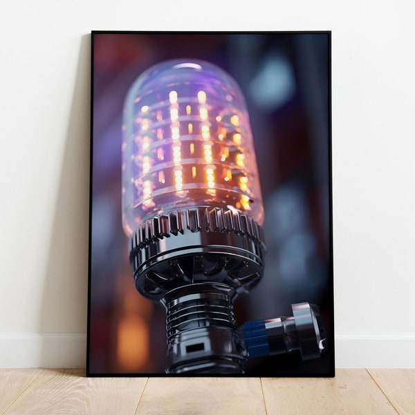 LED Light Poster, Illuminated Wall Art, Modern Home Decor, Unique Lighting Design, Energy Efficient Wall Decor, Contemporary Artwork