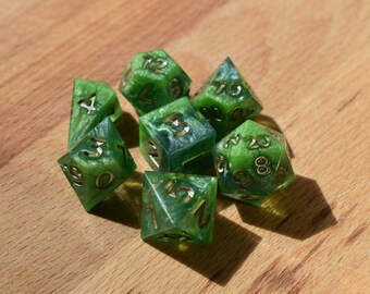 Mottled Canopy | Handmade resin polyhedral dice for Dungeons and Dragons (D&D), Pathfinder (PF PF2E), and other TTRPGs