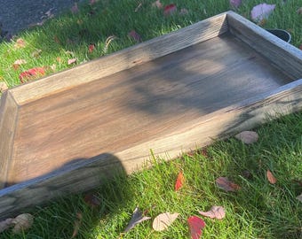 Bandeja cuadrada de madera - 24x16"