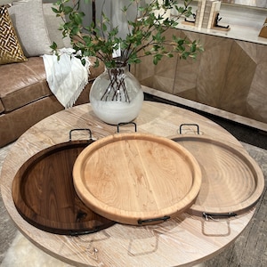 Round Wood Tray - 24 inches