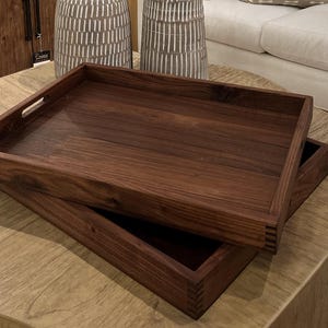 Square Wood Tray - 26x20&quot;