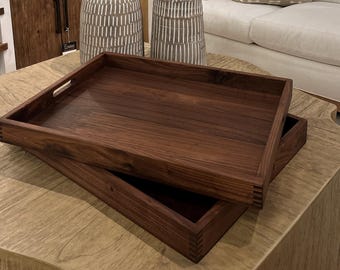 Bandeja cuadrada de madera - 26x20"
