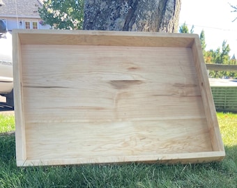Bandeja cuadrada de madera - 20x16"