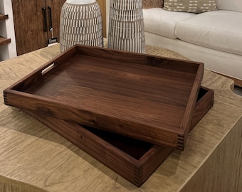 Bandeja cuadrada de madera - 20x20"