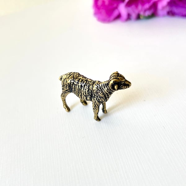 Brass Ram Sheep Figurine