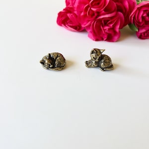Brass Cats Set of 2