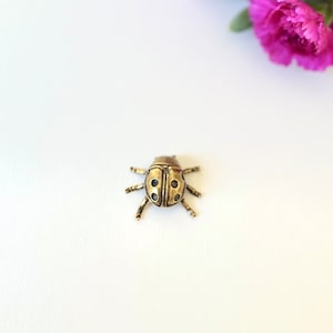 Figurine coccinelle en laiton