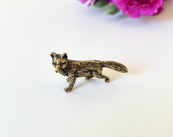 Brass Fox Figurine