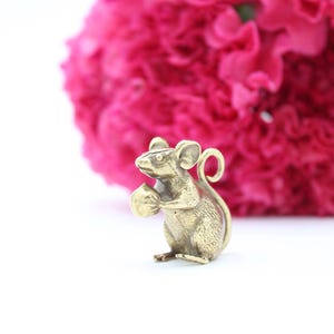 Figurine de souris en laiton *imparfaite* À LIRE :)
