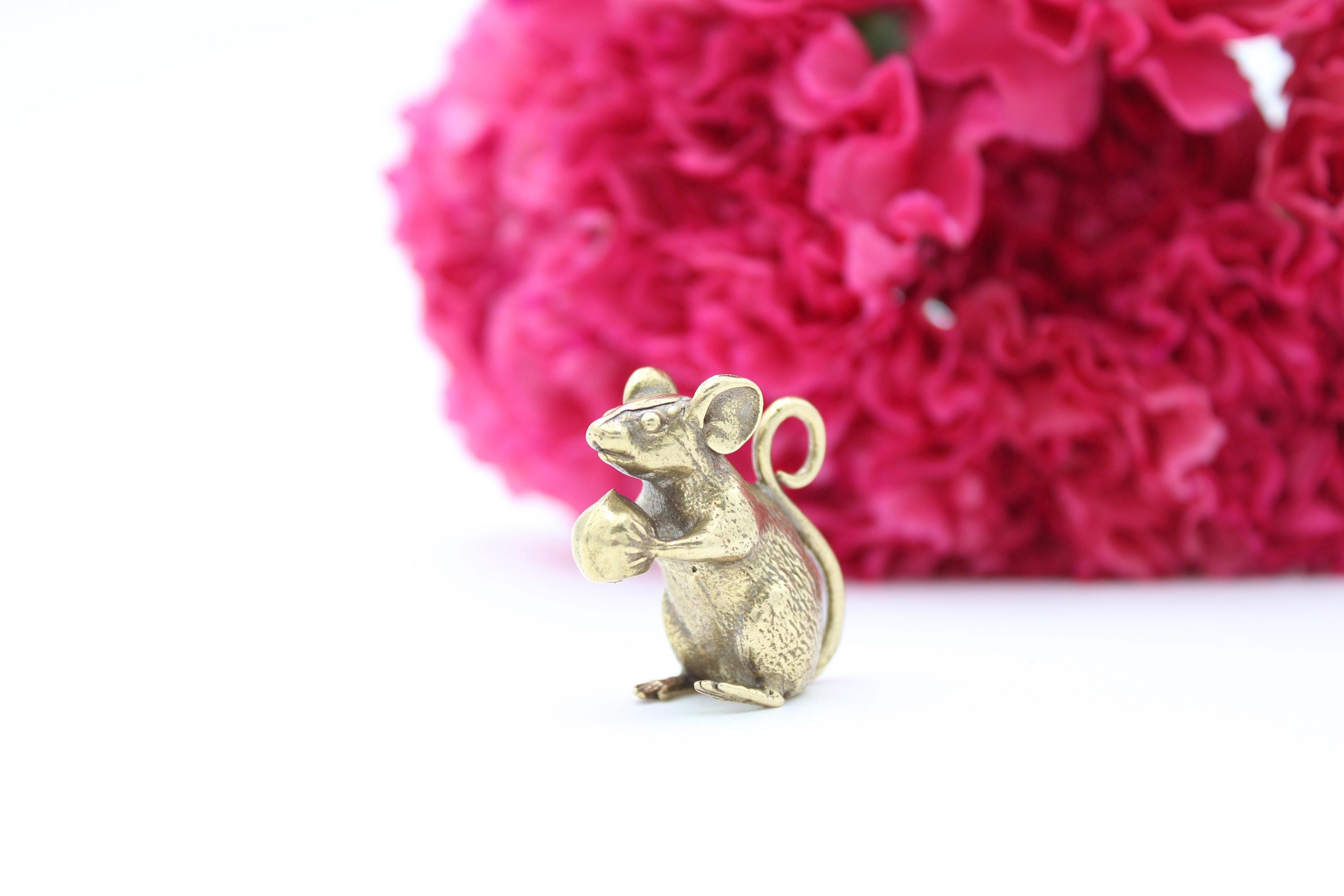 真鍮製のネズミの置物 *不完全* 読んでください :) - Etsy 日本