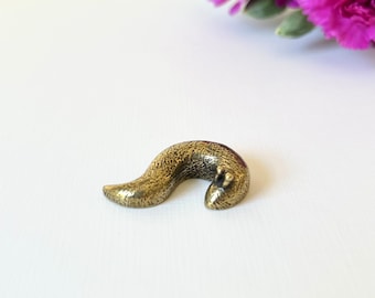 Brass Slug Figurine