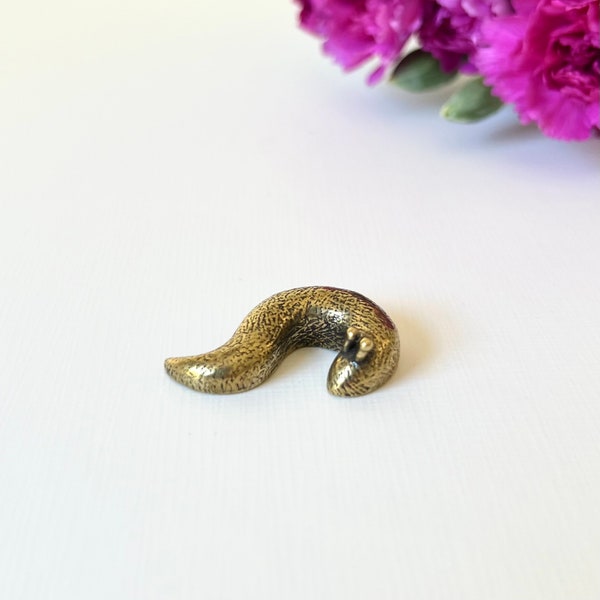 Brass Slug Figurine