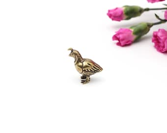 Messing kwartelbeeldje