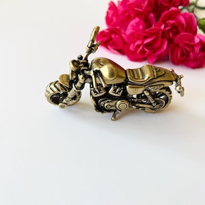 Brass Harley-Davidson Motorcycle Figurine