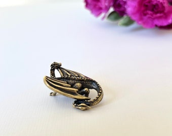 Brass Dragon Figurine