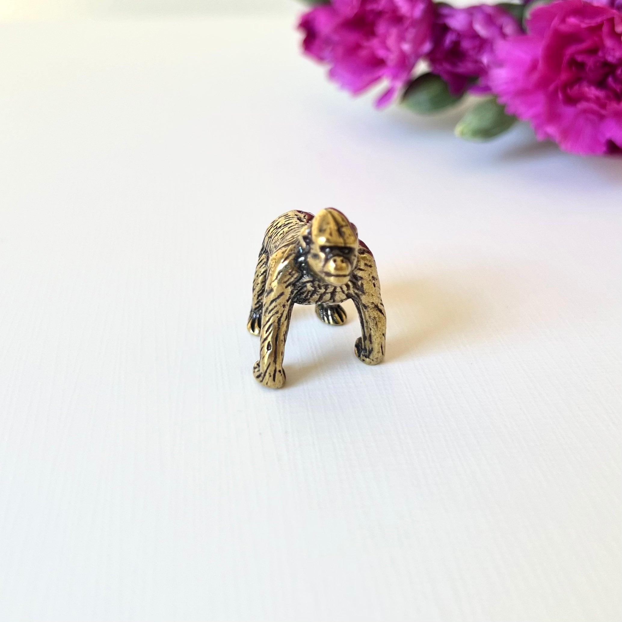 Brass Gorilla Figurine