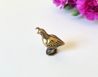 Brass Quail Figurine