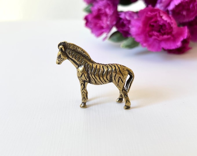 Brass Zebra Figurine