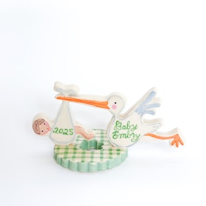 Baby shower cake topper - personalized cake topper keepsake for mom-to-be