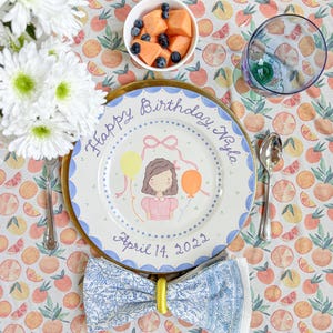 Personalisierter Kindergeburtstagsteller - Personalisierter Geburtstagsteller für Kleinkind oder Baby zum ersten Geburtstag