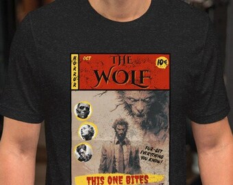The Wolf (monster magazine series T), wolf man, horror, monster, wolf, wolves, graphic tee