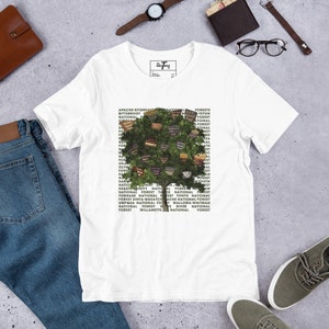 Wald-Baum-T-Shirt. Forstwirtschaft, Nationalparks, Reisende, Natur, Abenteuer, Baum, Natur
