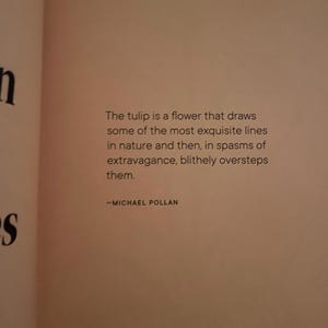 tulips by Michael Pollan