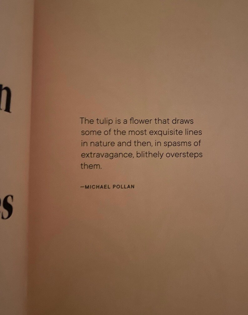 tulips by Michael Pollan