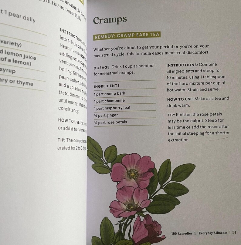 Cramps Remedy with Rose Petals Chamomile Ginger